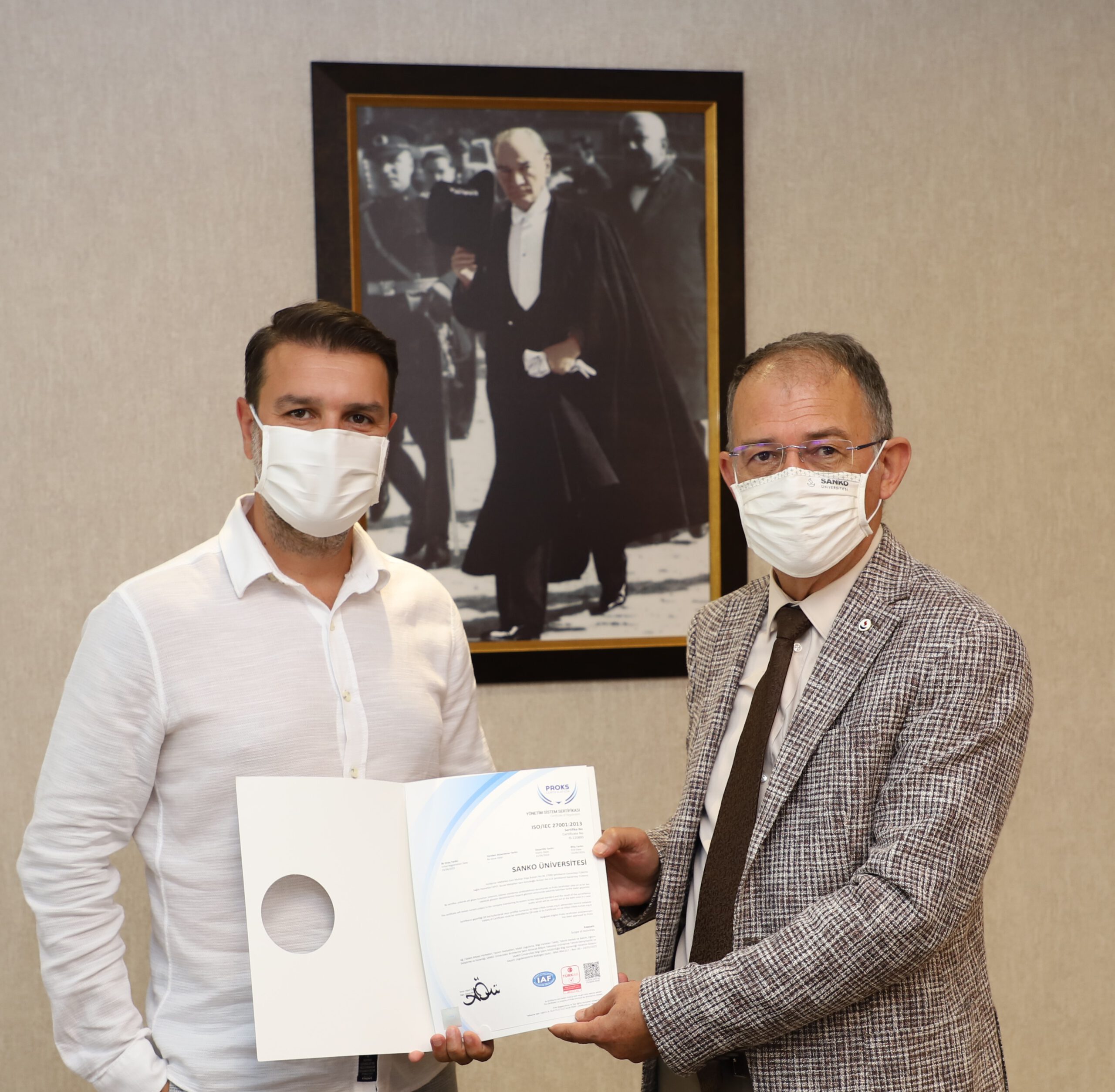 SANKO Üniversitesi’nin Bilgi Güvenliği Yönetim Sistemi Belgesi gururu