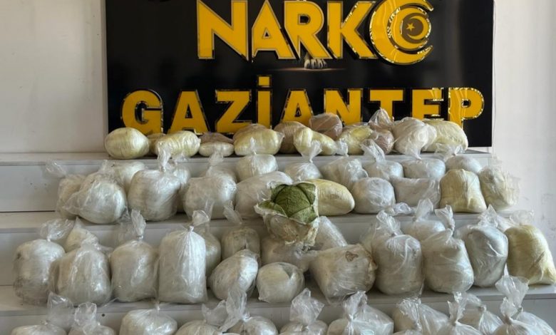Gaziantep’te büyük miktarda esrar ele geçirildi