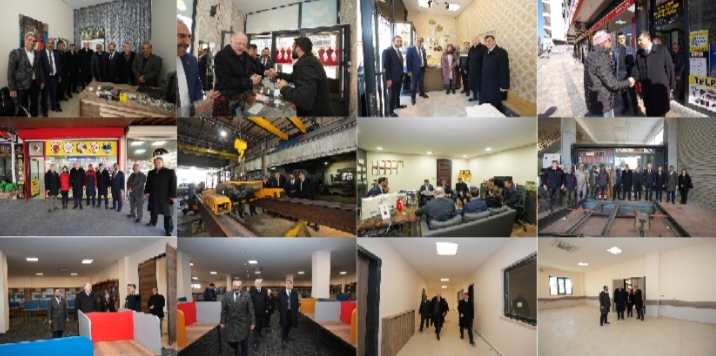 FADILOĞLU İLE KOÇER; ESNAFI ZİYARET ETTİ, İLÇEDEKİ PROJELERİ İNCELEDİ