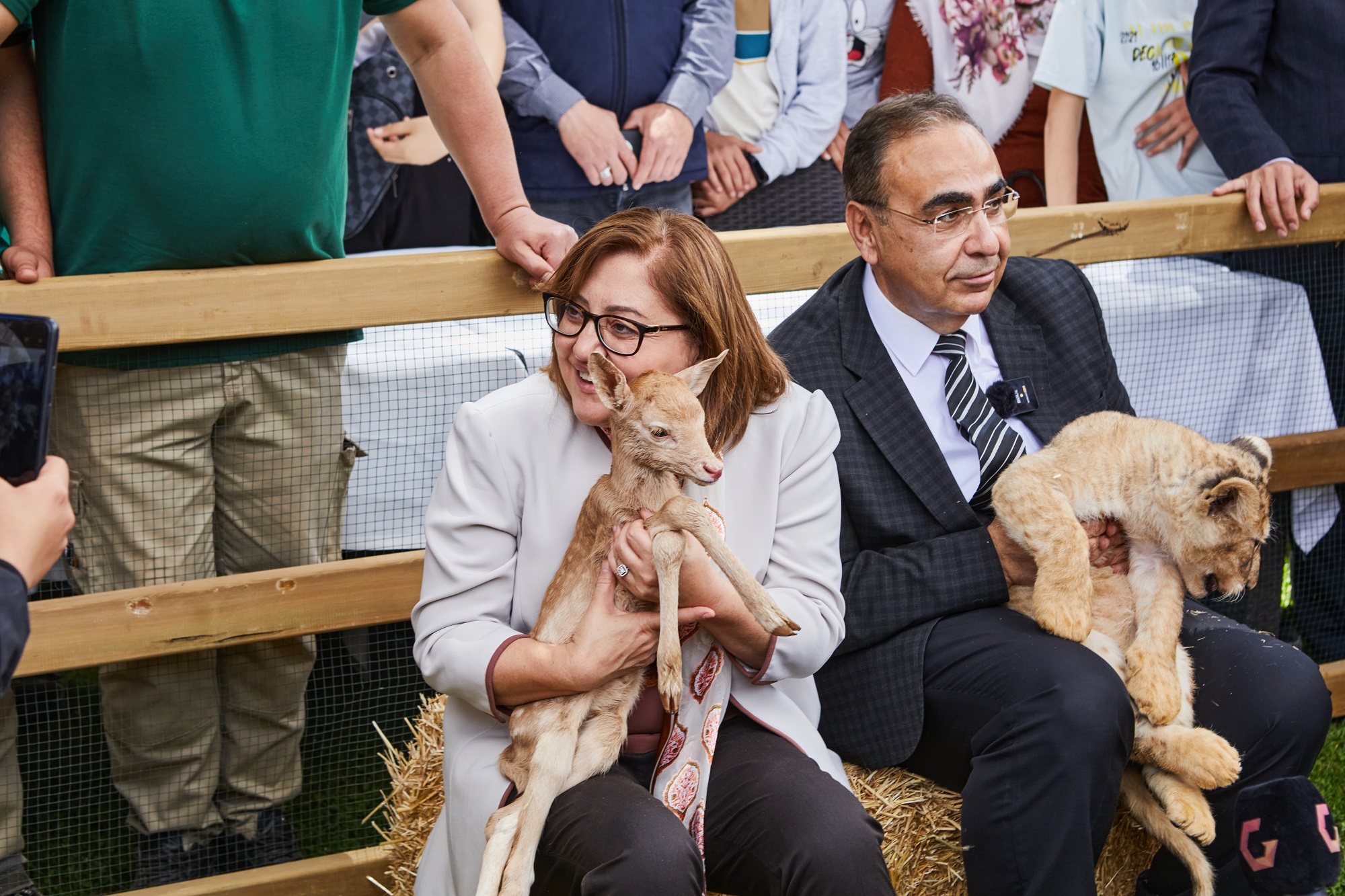 CUMHURBAŞKANI ERDOĞAN’A HEDİYE EDİLEN ASLANLARIN DÖRDÜZ YAVRUSU OLDU