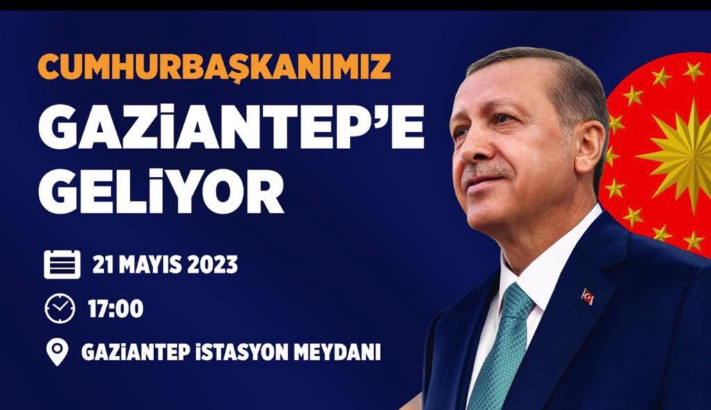 Cumhurbaşkanı Erdoğan Gaziantep’e geliyor
