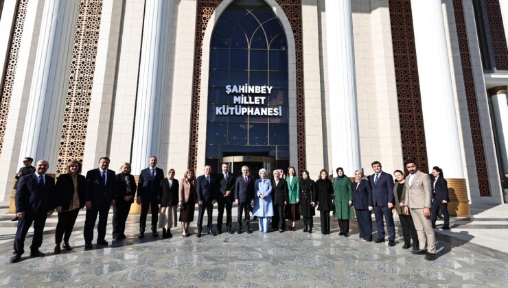 ŞAHİNBEY MİLLET KÜTÜPHANESİ EMİNE ERDOĞAN’I AĞIRLADI