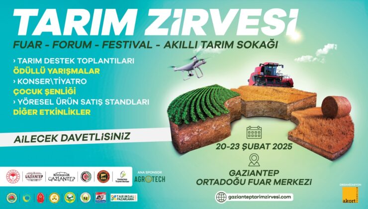 TARIM ZİRVESİ BAŞLIYOR: SEKTÖRÜN ÖNCÜLERİ GAZİANTEP’TE BULUŞUYOR