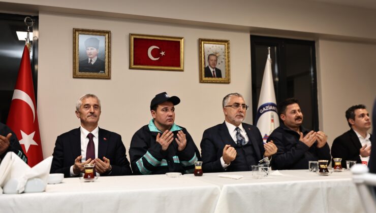 BAKAN IŞIKHAN, ŞAHİNBEY BELEDİYESİ İŞÇİLERİYLE SAHUR YAPTI