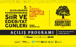 5 Uluslararası şiir ve Edebiyat Günleri Kahrammaraş ta Başlıyor