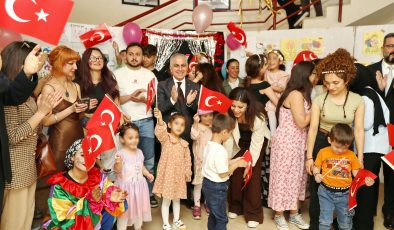 REKTÖR DOĞAN ÇOCUK EVLERİ ÇOCUKLARININ 23 NİSAN SERGİSİNİZİYARET ETTİ