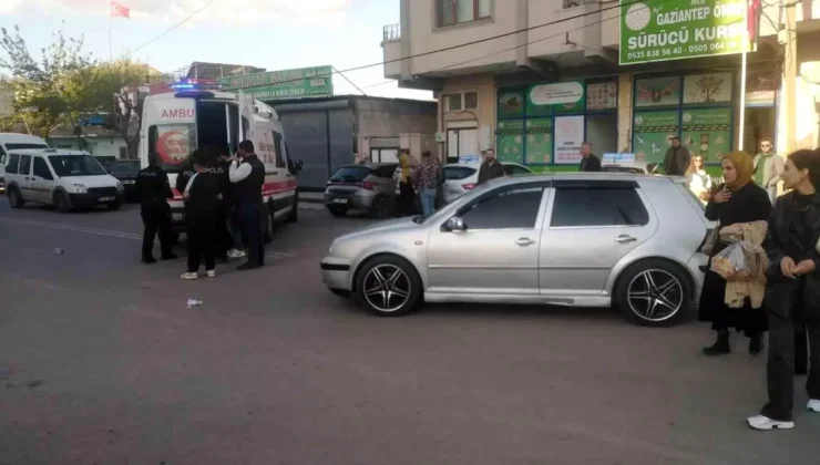 Otomobile çarpan motosiklet sürücüsü yaralandı