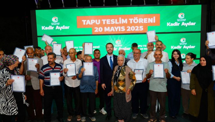 Ceyhan Belediye Başkanı Kadir Aydar,  40 YILLIK SORUNU ÇÖZDÜ