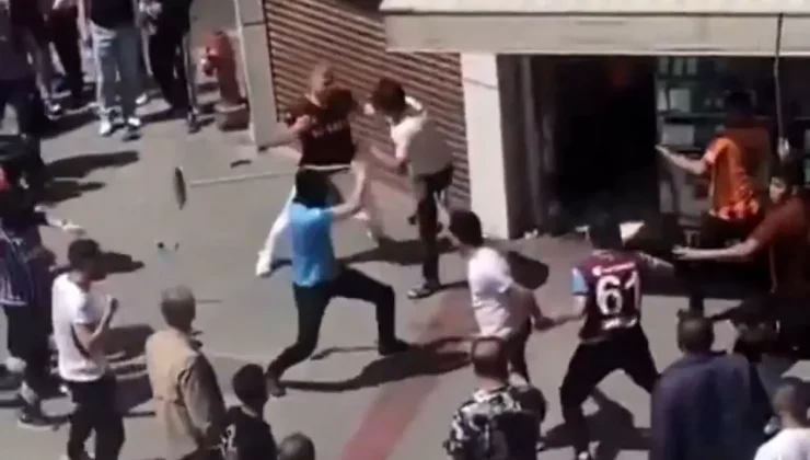 Trabzonspor ve Galatasaray taraftarları arasında final öncesi kavga çıktı,