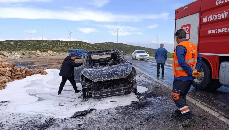 Nurdağı’nda Otomobil Yangını