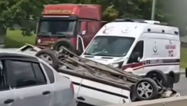 İpek Yolu’nda Otomobil Takla Attı!