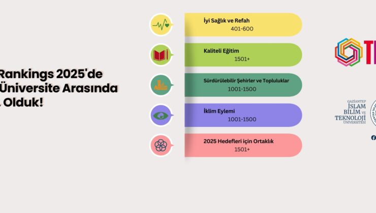GİBTÜ THE 2025 ETKİ SIRALAMASINDA DÜNYA ÇAPINDA BAŞARI ELDE ETTİ