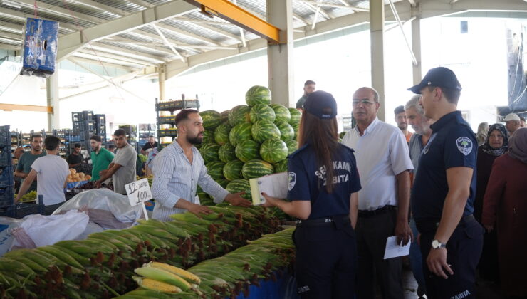 ŞEHİTKAMİL’DE ZABITA EKİPLERİNDEN PAZAR YERLERİNDE SIKI DENETİM
