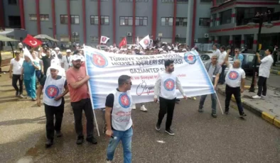 Gaziantep’te Sağlık Çalışanları Grevde