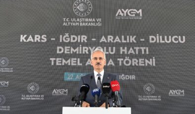 KARS-IĞDIR-ARALIK-DİLUCU DEMİRYOLU HATTI’NIN TEMELİ ATILDI