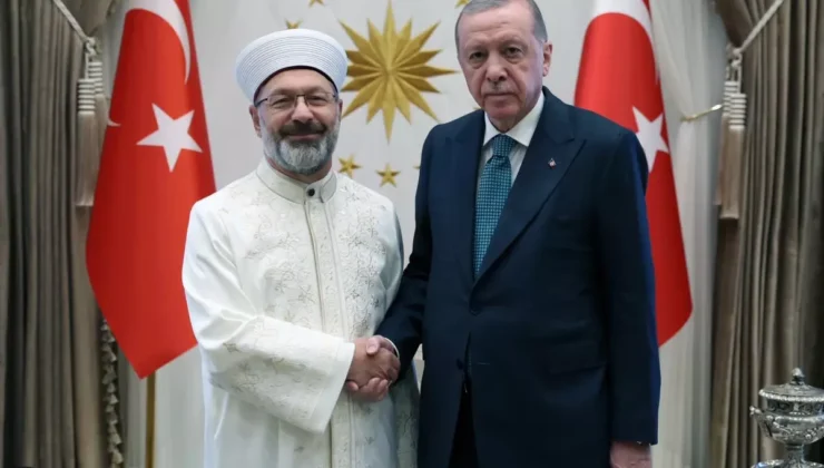 Eski Diyanet İşleri Başkanı Ali Erbaş’tan Cumhurbaşkanı Erdoğan’a veda ziyareti