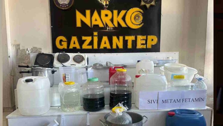 Gaziantep’te uyuşturucu imalatı yapanlara yönelik operasyonda 3 zanlı tutuklandı