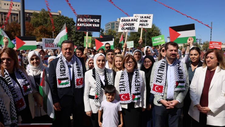 GAZİANTEP’TE “GAZZE İÇİN SESSİZ ÇIĞLIK” MEYDANLARDA YANKILANDI