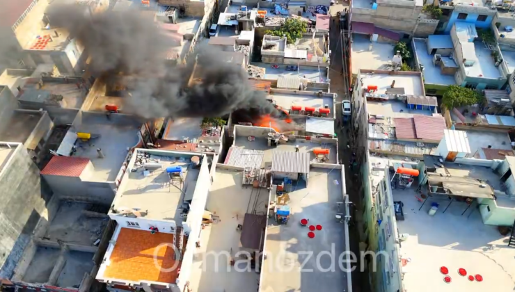 Gaziantep’in Çıksorut Mahallesi’nde Korkutan Yangın