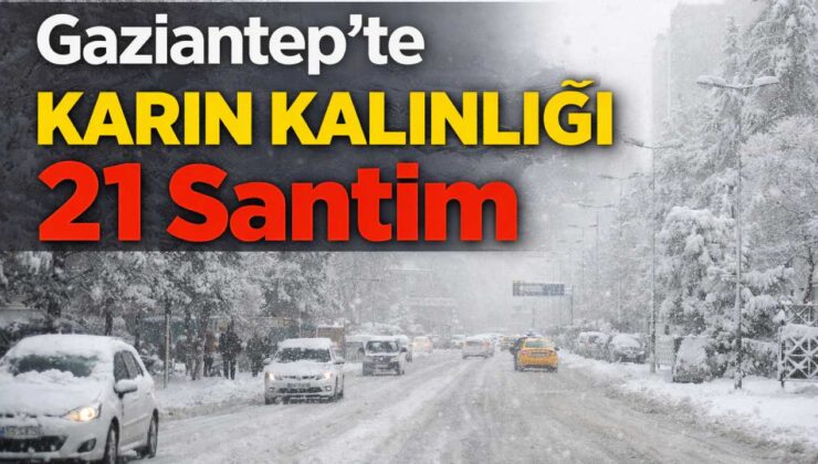 Gaziantep’te yoğun kar yağışı etkili oluyor