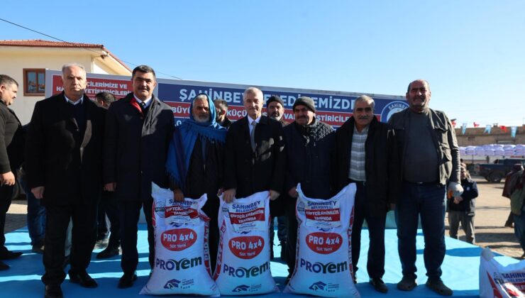 ŞAHİNBEY BELEDİYESİ’NİN YEM DESTEĞİ DEVAM EDİYOR