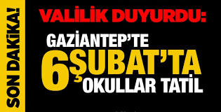 Gaziantep’te Okullar Tatil Edildi! Valilik Resmi Açıklama Yaptı