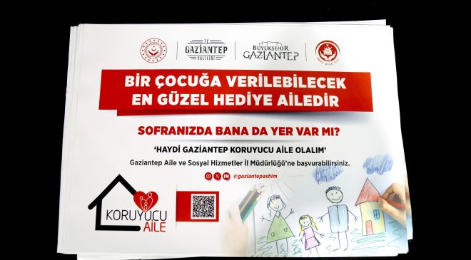 “HAYDİ GAZİANTEP KORUYUCU AİLE OLALIM” VE “SOFRANDA BANA DA YER VAR MI?” TEMALI YEMEK ALTLIKLARI TANITILDI
