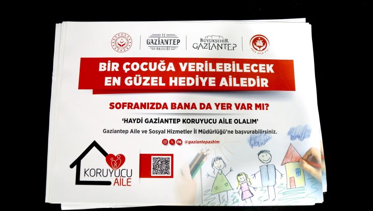 “HAYDİ GAZİANTEP KORUYUCU AİLE OLALIM” VE “SOFRANDA BANA DA YER VAR MI?” TEMALI YEMEK ALTLIKLARI TANITILDI
