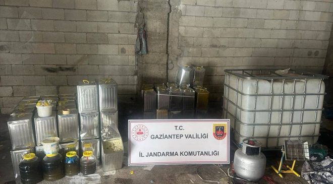 Gaziantep’te 1500 litre sahte zeytinyağı ele geçirildi, 1 şüpheli gözaltına alındı.