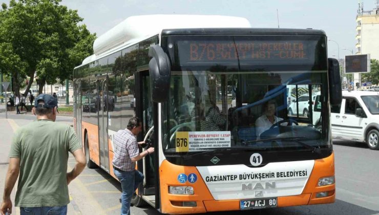 Gaziantep’te vatandaşlara ücretsiz toplu taşıma müjdesi