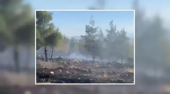  NURDAĞIN DA KORKUTAN YANGIN 3 HEKTAR ALAN ZARAR GÖRDÜ