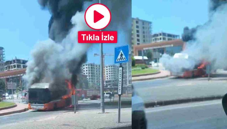 Gaziantep’te Belediye Otobüsü Kül Oldu