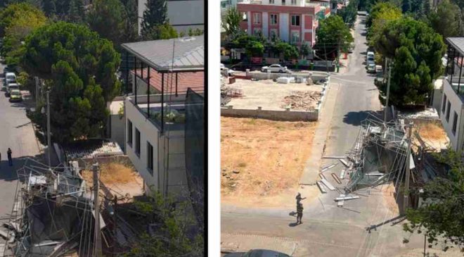 Gaziantep’te Yapımı Süren Binada Kaza! Kaçak Kat İddiası Gündemde