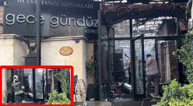 Gaziantep’in Ünlü Restoranı Gece Gündüz’de Yangın