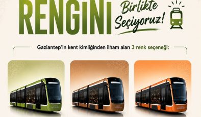 -BÜYÜKŞEHİR’İN ŞEHRE KAZANDIRACAĞI YENİ TRAMVAYLARIN RENGİNİ GAZİ ŞEHİRLİLER OYLARIYLA BELİRLEYECEK