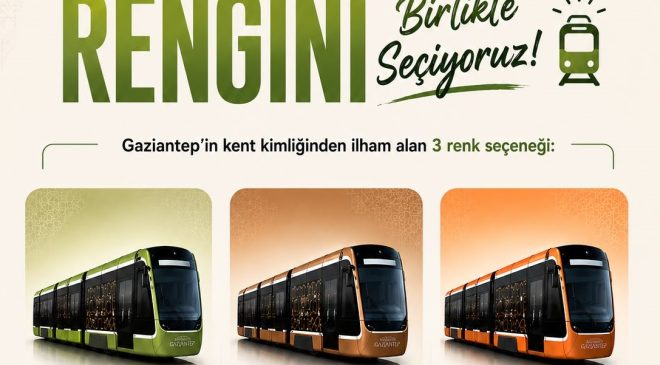 -BÜYÜKŞEHİR’İN ŞEHRE KAZANDIRACAĞI YENİ TRAMVAYLARIN RENGİNİ GAZİ ŞEHİRLİLER OYLARIYLA BELİRLEYECEK