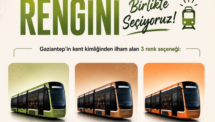 -BÜYÜKŞEHİR’İN ŞEHRE KAZANDIRACAĞI YENİ TRAMVAYLARIN RENGİNİ GAZİ ŞEHİRLİLER OYLARIYLA BELİRLEYECEK