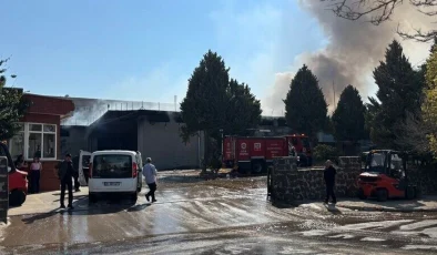 Gaziantep’te tekstil fabrikası alevlere teslim oldu