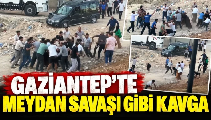 Gaziantep’te meydan savaşı gibi kavga