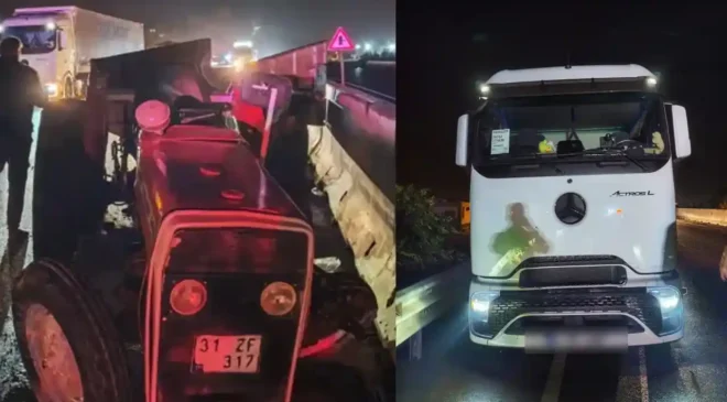 Gaziantep İslahiye’de traktör-TIR kazası: 79 yaşındaki sürücü hayatını kaybetti