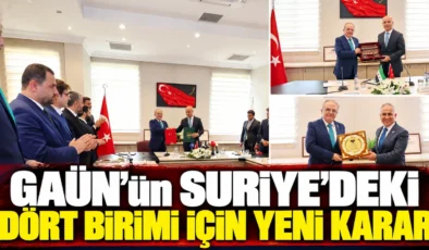 GAÜN’ün Suriye’deki dört birimi için yeni karar