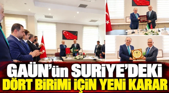 GAÜN’ün Suriye’deki dört birimi için yeni karar